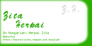 zita herpai business card